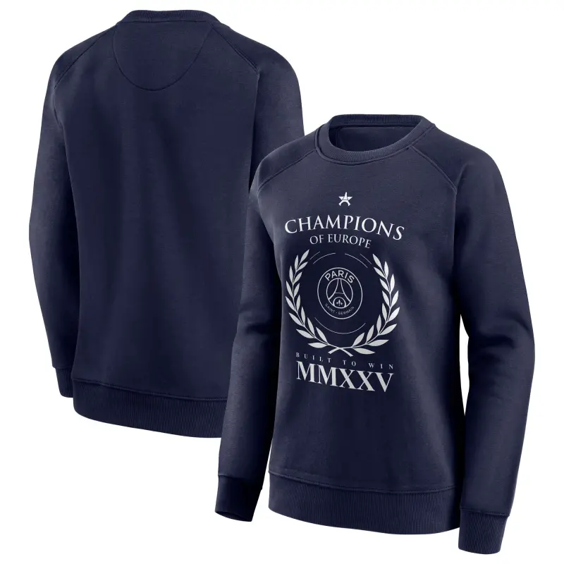 Maglie PSG felpa-girocollo-con-grafica-e-numeri-dei-campioni-europei-del-psg-blu-navy-donna-203180594 – Collezione Completa di Maglie da Gioco