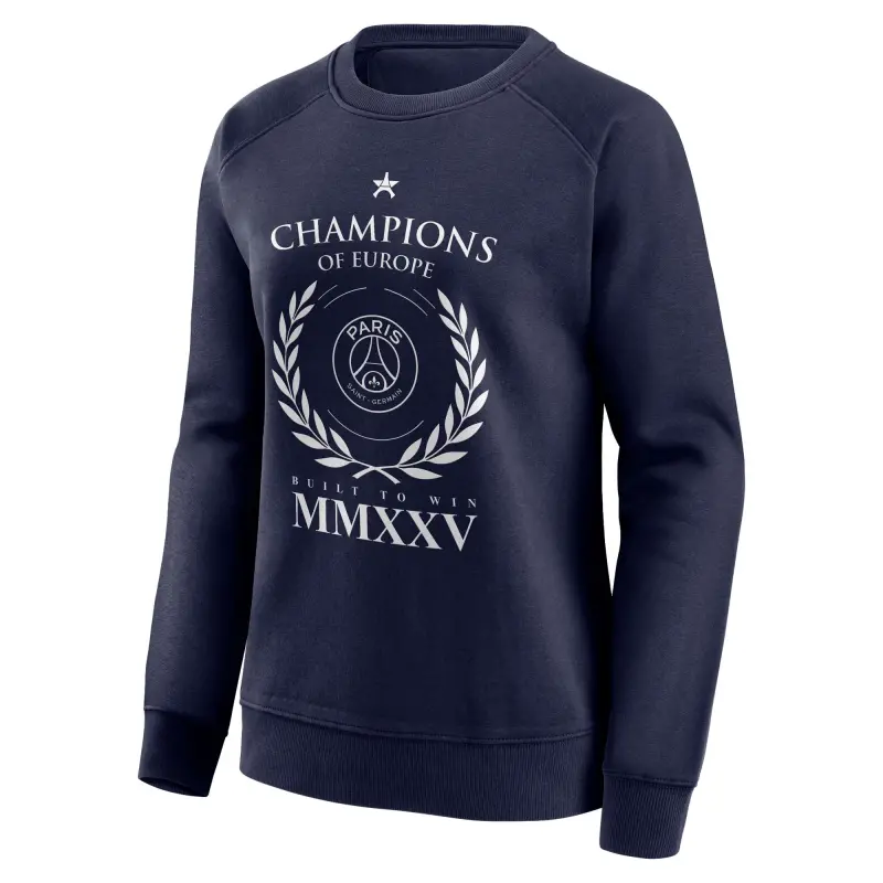 Maglie PSG felpa-girocollo-con-grafica-e-numeri-dei-campioni-europei-del-psg-blu-navy-donna-203180594 – Collezione Completa di Maglie da Gioco