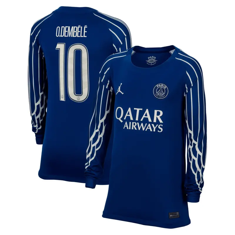 Maglie PSG maglia-jordan-fourth-stadium-psg-2024-25-manica-lunga-bambini-con-stampa-cup-o-d-202708816-odembele-10 – Collezione Completa di Maglie da Gioco
