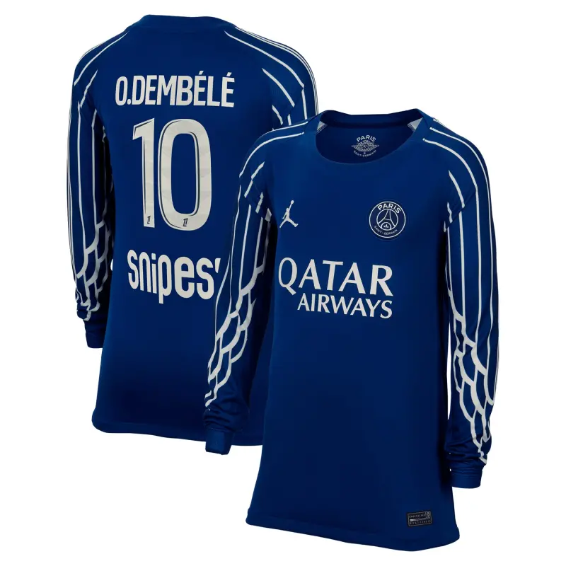 Maglie PSG maglia-jordan-fourth-stadium-psg-2024-25-manica-lunga-bambini-con-stampa-o-dembl-202708578-odembele-10 – Collezione Completa di Maglie da Gioco