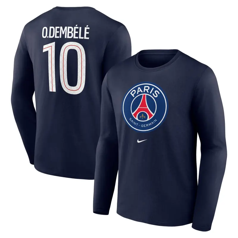 Maglie PSG t-shirt-a-maniche-lunghe-grafica-psg-nike-o-dembl-10-blu-scuro-uomo-203293365-10 – Collezione Completa di Maglie da Gioco